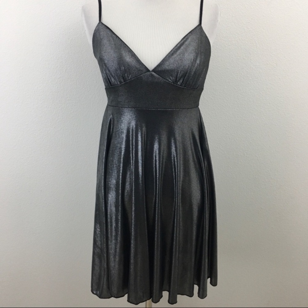 🔴 Trixxi | Shimmer Gun Metal Silver Dress